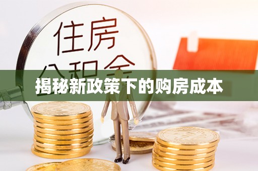 张店揭秘新政策下的购房成本