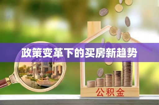 张店政策变革下的买房新趋势